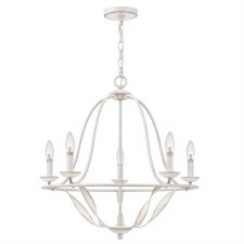 Quoizel Bradbury 5 Light Chandelier Antique White Quoizel Bradbury 5 Light Chandelier Antique White