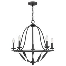 Quoizel Bradbury 5 Light Chandelier Grey Ash Quoizel Bradbury 5 Light Chandelier Grey Ash