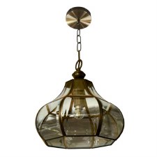 Braga 1 Light Lantern Pendant Antique Brass