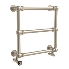 Bridewell Heated Towel Rail 650mm Brushed Nickel