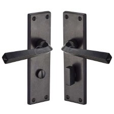 Heritage Bridgenorth Bathroom Door Handle RDB2530 Rustic Dark Bronze