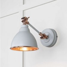 From The Anvil Brindley Wall Light Birch With Hammered Copper Interior