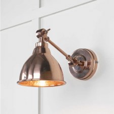 From The Anvil Brindley Wall Light Copper With Hammered Copper Interior