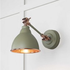 From The Anvil Brindley Wall Light Tump With Hammered Copper Interior