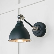 From The Anvil Brindley Wall Light Dingle With Hammered Nickel Interior