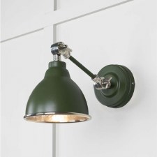 From The Anvil Brindley Wall Light Heath With Hammered Nickel Interior