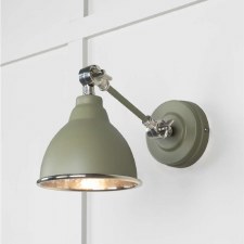 From The Anvil Brindley Wall Light Tump With Hammered Nickel Interior