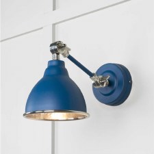 From The Anvil Brindley Wall Light Upstream With Hammered Nickel Interior