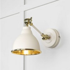 From The Anvil Brindley Wall Light Teasel With Smooth Brass Interior