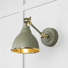 From The Anvil Brindley Wall Light Tump With Smooth Brass Interior