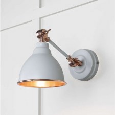 From The Anvil Brindley Wall Light Birch With Smooth Copper Interior