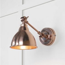 From The Anvil Brindley Wall Light Copper With Smooth Copper Interior