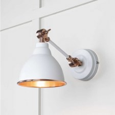 From The Anvil Brindley Wall Light Flock With Smooth Copper Interior