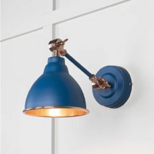 From The Anvil Brindley Wall Light Upstream With Smooth Copper Interior