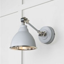 From The Anvil Brindley Wall Light Birch With Smooth Nickel Interior