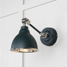 From The Anvil Brindley Wall Light Dingle With Smooth Nickel Interior