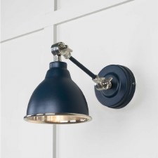 From The Anvil Brindley Wall Light Dusk With Smooth Nickel Interior