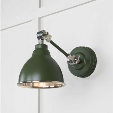 From The Anvil Brindley Wall Light Heath With Smooth Nickel Interior