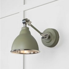 From The Anvil Brindley Wall Light Tump With Smooth Nickel Interior