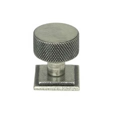 From The Anvil Brompton Cabinet Knob Square Rose 25mm Pewter