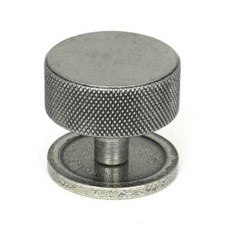 From The Anvil Brompton Cabinet Knob Plain Rose 38mm Pewter