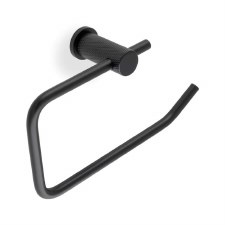Brunel Knurled Toilet Roll Holder Black