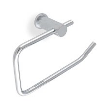 Brunel Knurled Toilet Roll Holder Polished Chrome