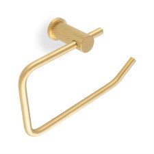 Brunel Knurled Toilet Roll Holder Satin Brass PVD
