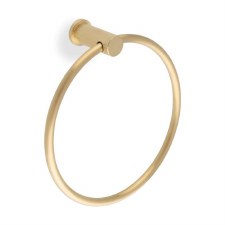 Brunel Knurled Towel Ring Satin Brass PVD