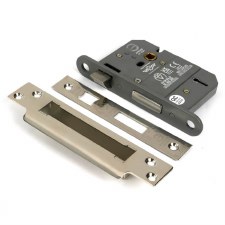 From The Anvil British Standard 5 Lever Sash Lock 3" KA Polished Nickel