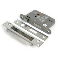 From The Anvil British Standard 5 Lever Sash Lock 3" KA Polished Stainless Steel