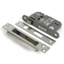 From The Anvil British Standard 5 Lever Sash Lock 2.5" Polished Stainless Steel