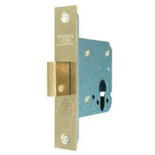 British Standard Euro Mortice Deadlock G7134 3" Satin Brass Unlacquered