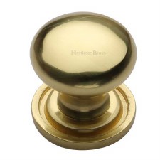 Heritage Round Cabinet Knob C2240 25 Polished Brass