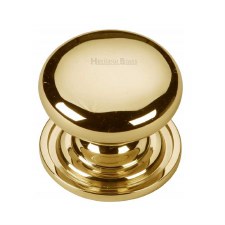 Heritage Round Cabinet Knob C2240 32 Polished Brass