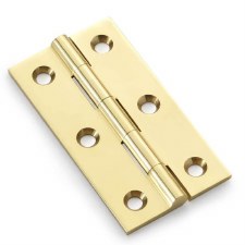 Cabinet Butt Hinge 2.5" Polished Brass Lacquered