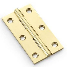 Cabinet Butt Hinge 3" Polished Brass Lacquered