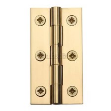 Heritage Cabinet Hinge HG99-120 2.5" Polished Brass Lacquered