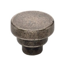 Heritage Round Stepped Cabinet Knob RPW3624 32mm Rustic Pewter Heritage Round Stepped Cabinet Knob RPW3624 32mm Rustic Pewter