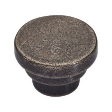 Heritage Round Stepped Cabinet Knob RPW3624 38mm Rustic Pewter