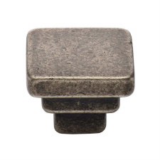 Heritage Square Stepped Cabinet Knob RPW3672 32mm Rustic Pewter Heritage Square Stepped Cabinet Knob RPW3672 32mm Rustic Pewter