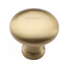 Heritage Mushroom Cabinet Knob C113 32 Satin Brass