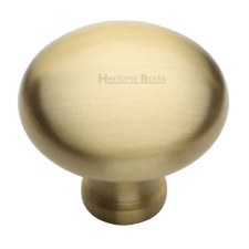 Heritage Mushroom Cabinet Knob C113 38 Satin Brass