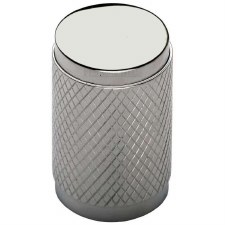 Heritage Cylindrical Knurled Cabinet Knob C3840 Polished Nickel