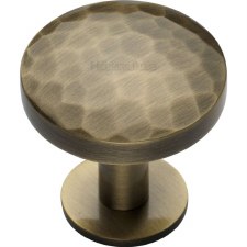 Heritage Hammered Cabinet Knob C3876 38mm Antique Brass Heritage Hammered Cabinet Knob C3876 38mm Antique Brass