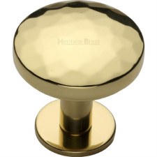 Heritage Hammered Cabinet Knob C3876 38mm Polished Brass Lacquered Heritage Hammered Cabinet Knob C3876 38mm Polished Brass Lacquered