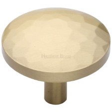 Heritage Hammered Cabinet Knob C3877 38mm Satin Brass Heritage Hammered Cabinet Knob C3877 38mm Satin Brass