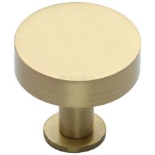 Heritage Disc Cabinet Knob C3885 32mm Satin Brass