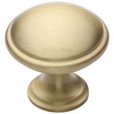 Heritage Domed Cabinet Knob C3950 32mm Satin Brass