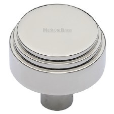 Heritage Art Deco Cabinet Knob C3987 32mm Polished NIckel Heritage Art Deco Cabinet Knob C3987 32mm Polished NIckel